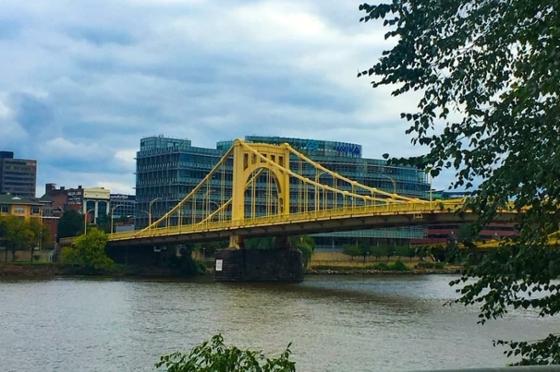 Photo of a Pittsburgh river and bridge